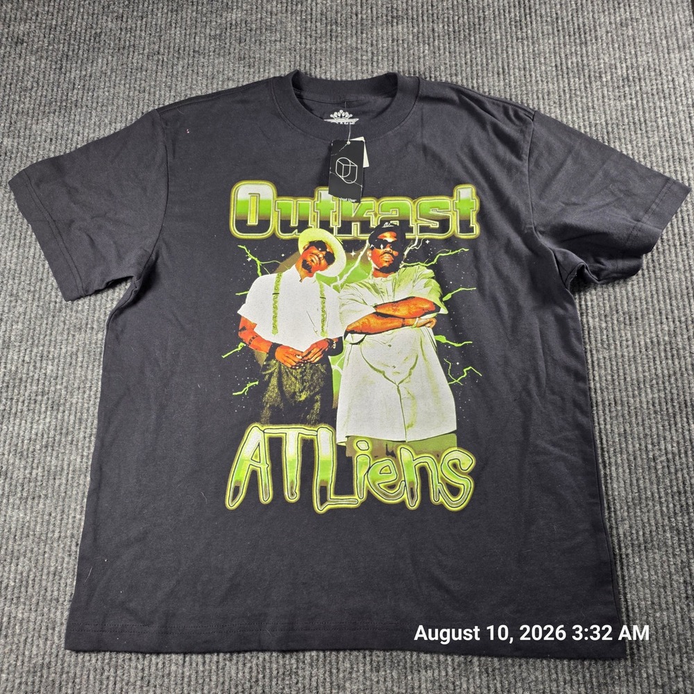 Outkast ATLiens Graphic Tee Black Hip Hop Music T-Shirt Medium NWT